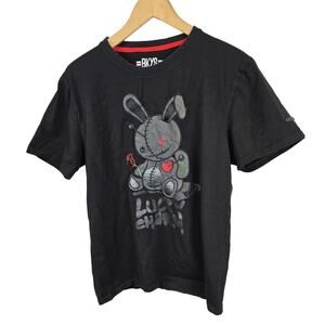 BKYS Lucky Charm Men's T-Shirt With Patchwork Bunny Graphic Medium